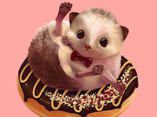 【美食插画】美味甜甜圈大合集~