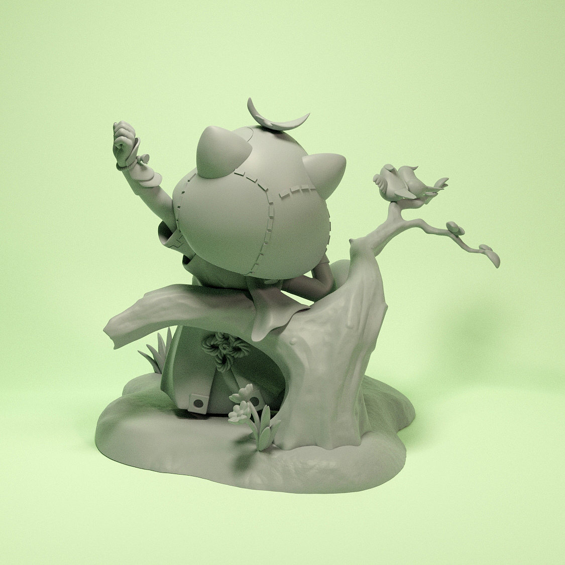 Dolphin 原神 睡不醒的小早柚 zb建模blender渲染练习（图ZMjk1NDUwNjcy） - 人物/生物 - 站酷设计师柠檬派派Dolphin原创素材 - 站酷ZCOOL