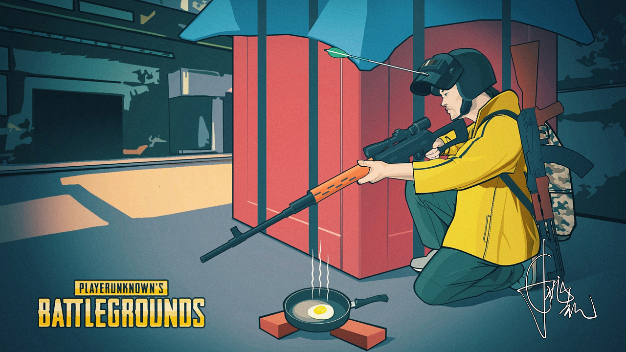 鼠绘大神经教你鼠标画美漫风格绝地求生吃鸡全