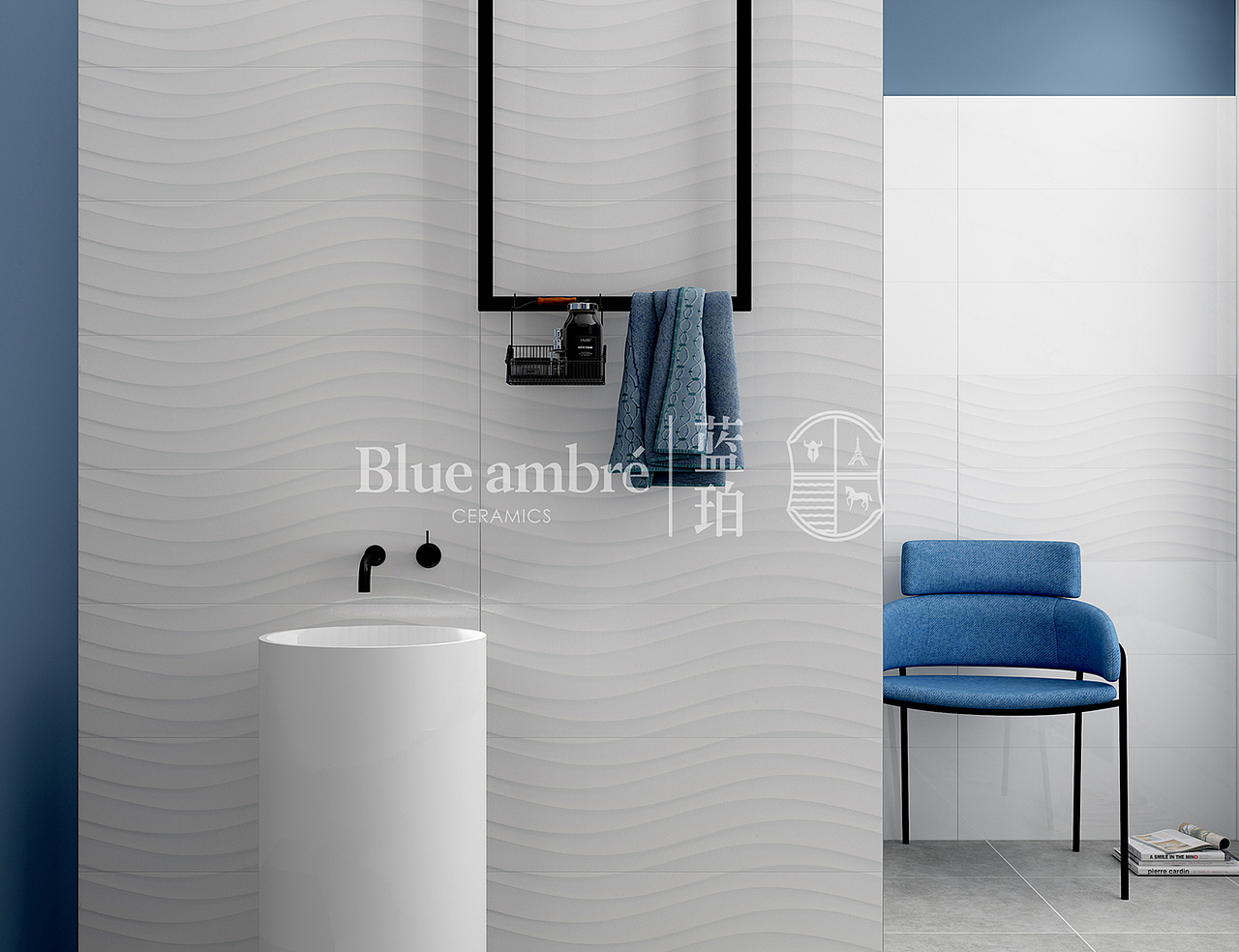 蓝珀瓷砖卫生间空间搭配方案（图ZMTYxNzM4NDc2） - 家装设计 - 站酷设计师言兮之原创素材 - 站酷ZCOOL