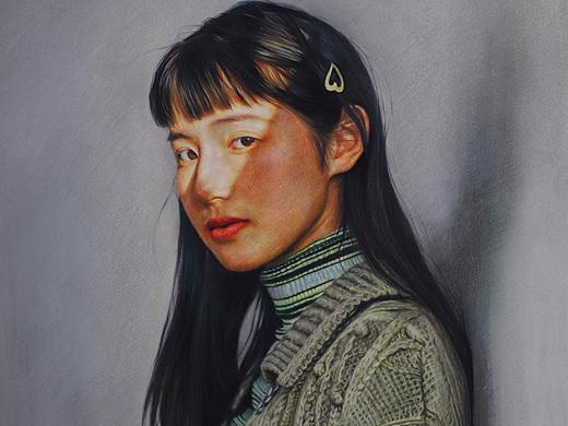 彩铅手绘《神似刘浩然的女孩》
