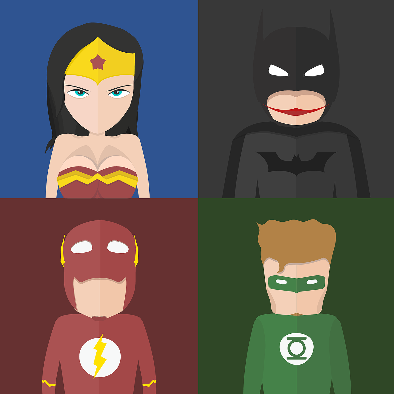 DC英雄扁平化（图ZMjYzMjE3MzI=） - 图案 - 站酷设计师谭什么原创素材 - 站酷ZCOOL