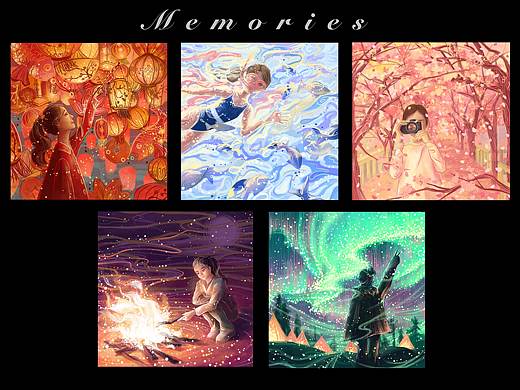 记忆（个人主页-ZNTIyODgzNDQ=） - 艺术插画 - 站酷设计师晓星辰baobao原创素材 - 站酷ZCOOL