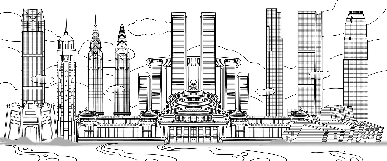 新国风国潮城市地标建筑插画合集（图ZMzcyNDYzMjAw） - 商业插画 - 站酷设计师烟雨韶华原创素材 - 站酷ZCOOL