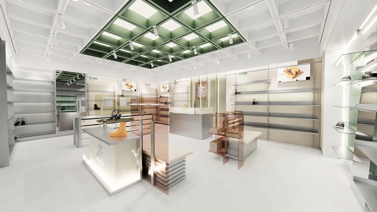 木林森旗下「小森」潮流鞋店（图ZMjc4MDUxNjI0） - 商业空间设计 - 站酷设计师HLKai原创素材 - 站酷ZCOOL