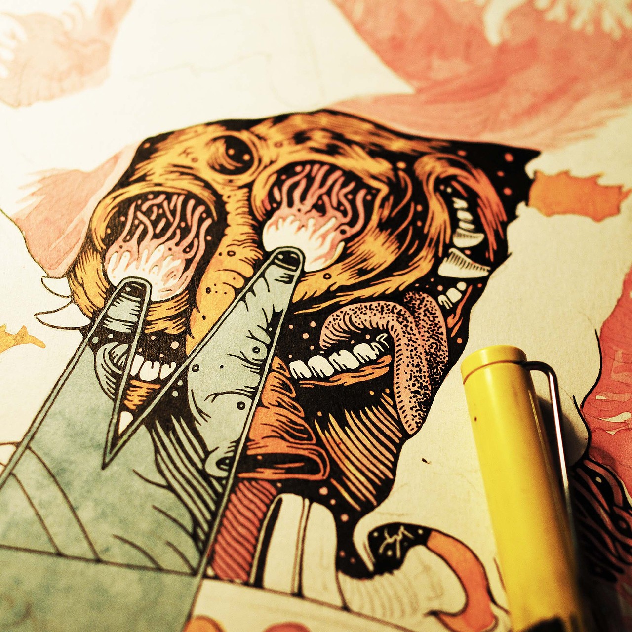 纯手工插图VANS off the wall