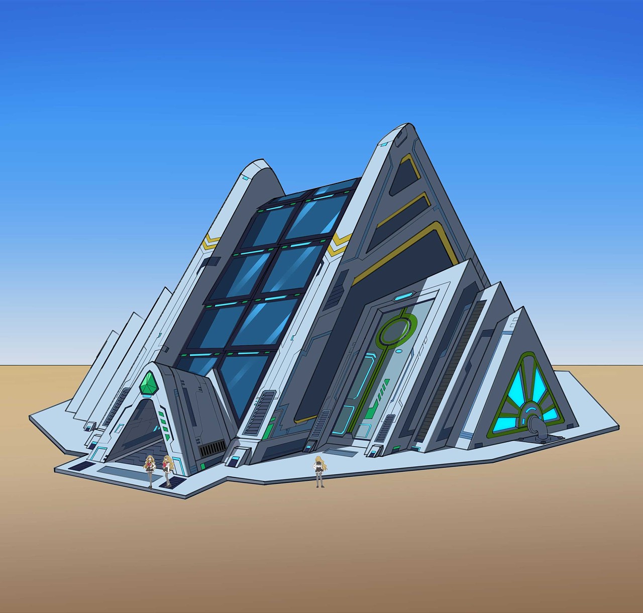 科幻建筑|插画|游戏原画|晴00天 - 原创作品 - 站酷 (zcool)