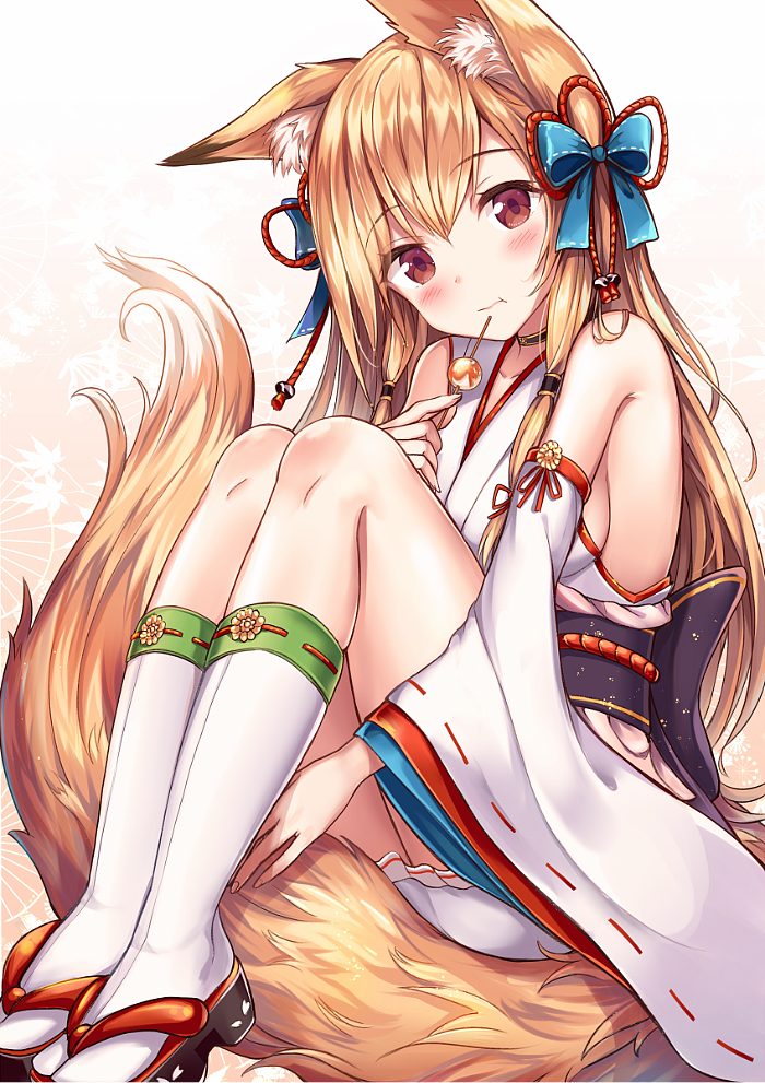 插画丨绘画丨吃团子少女插画