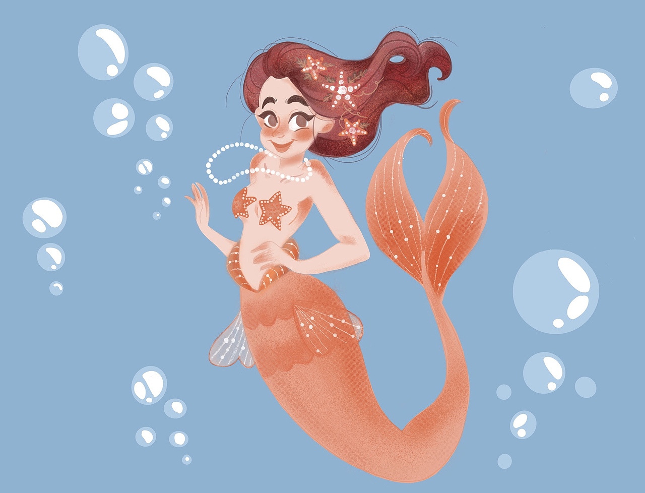 美人鱼（图ZMjAyNTYyOTU2） - 创作习作 - 站酷设计师叶星妍原创素材 - 站酷ZCOOL