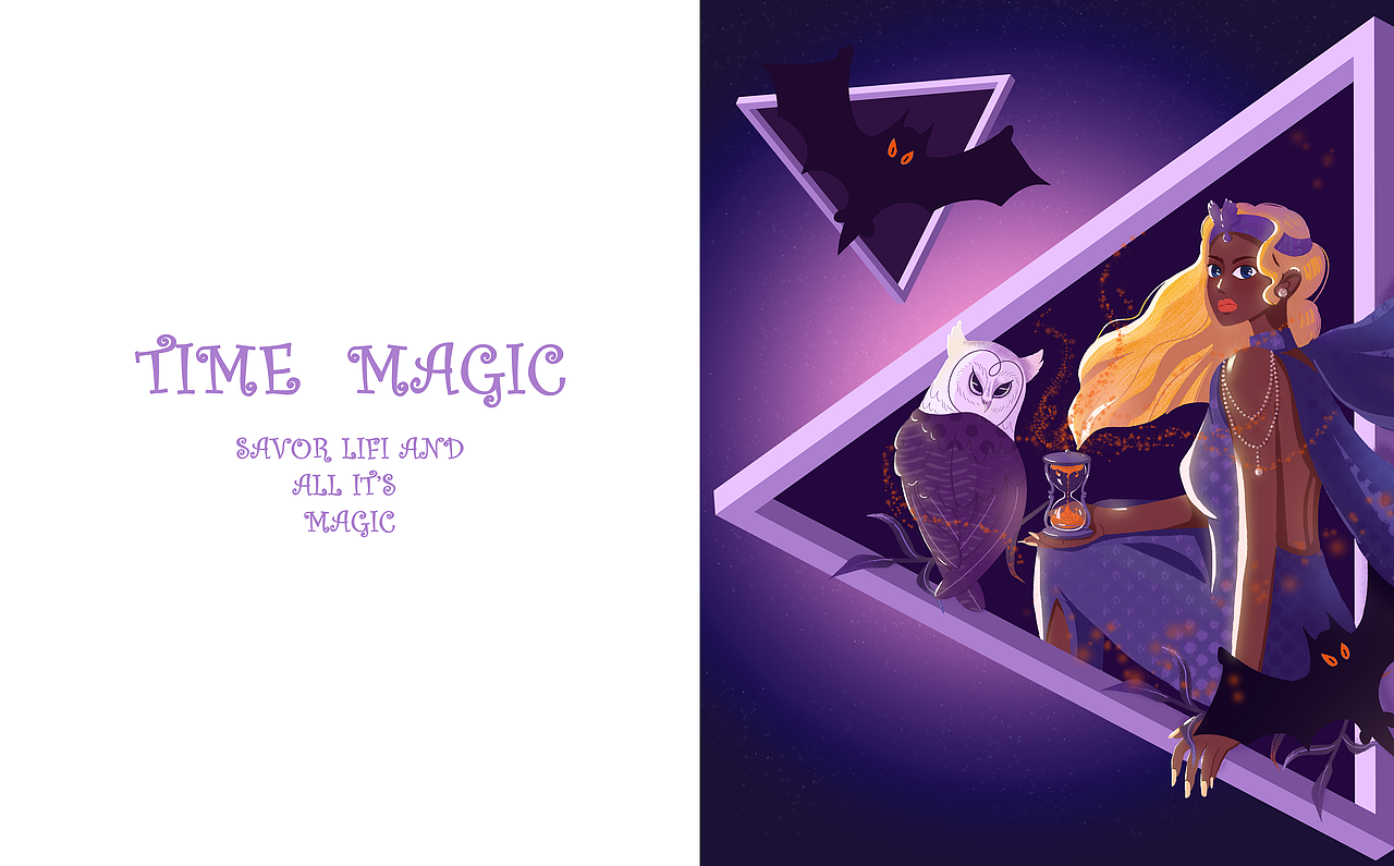 时光魔法师（图ZMjU3OTU3MjQw） - 创作习作 - 站酷设计师绘恩LHUINN原创素材 - 站酷ZCOOL