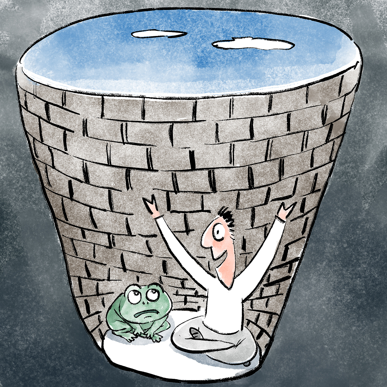 井蛙不可语海 br>夏虫不可语冰 br>—— 《庄子》 br> br> br>