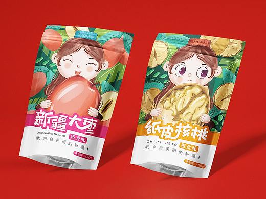 新疆红枣核桃食品系类包装设计（已商用）