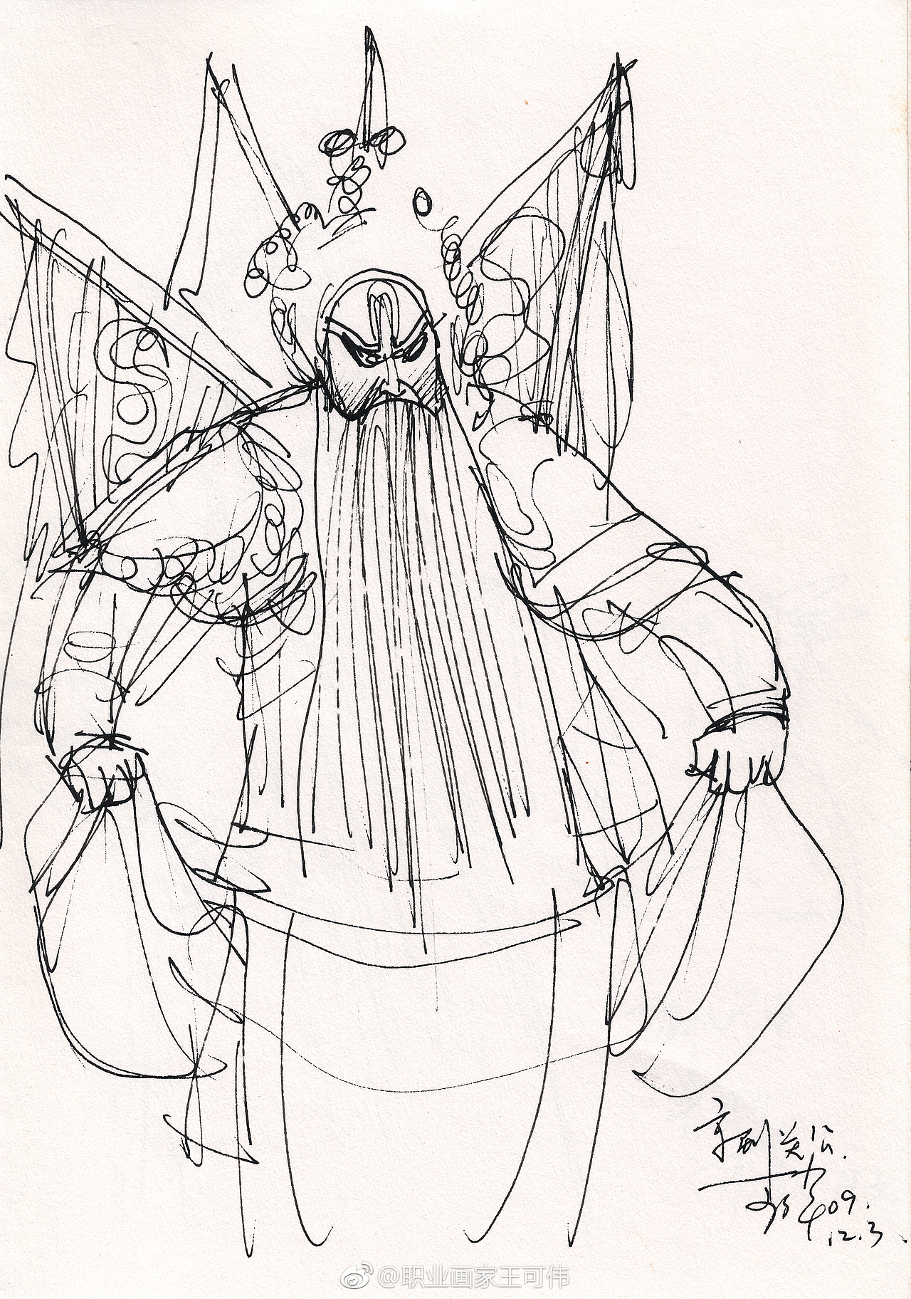 速写作品京剧人物