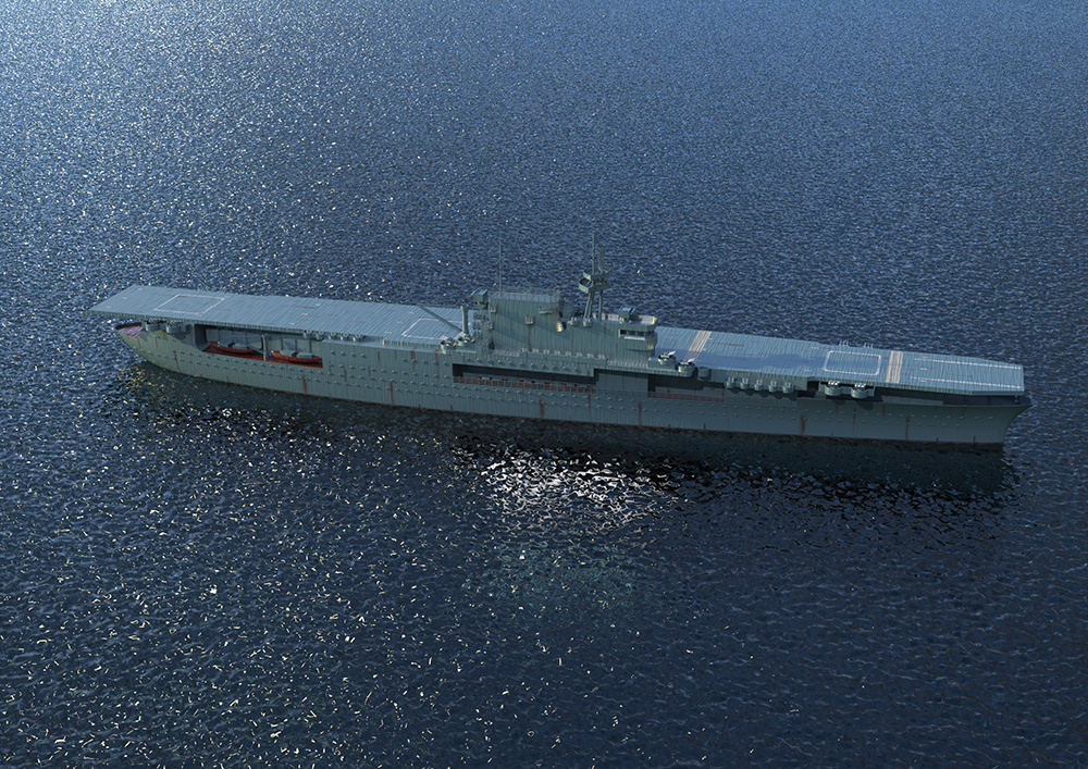 启动!cv-6 企业号航母建模渲染