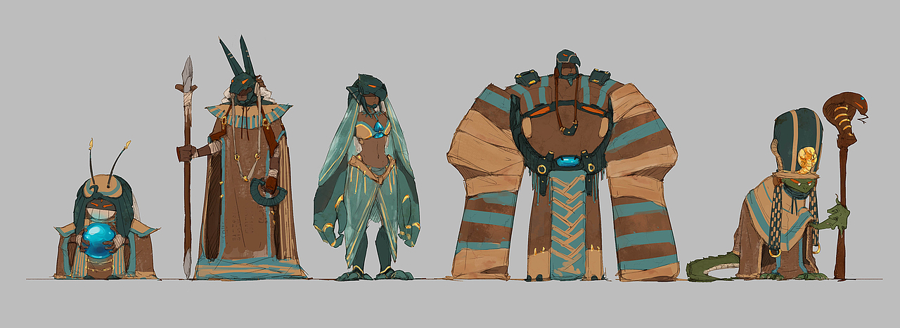 埃及文明-角色设定（图ZMTIzMDY0NTM2） - 概念设定 - 站酷设计师BIIIIN原创素材 - 站酷ZCOOL