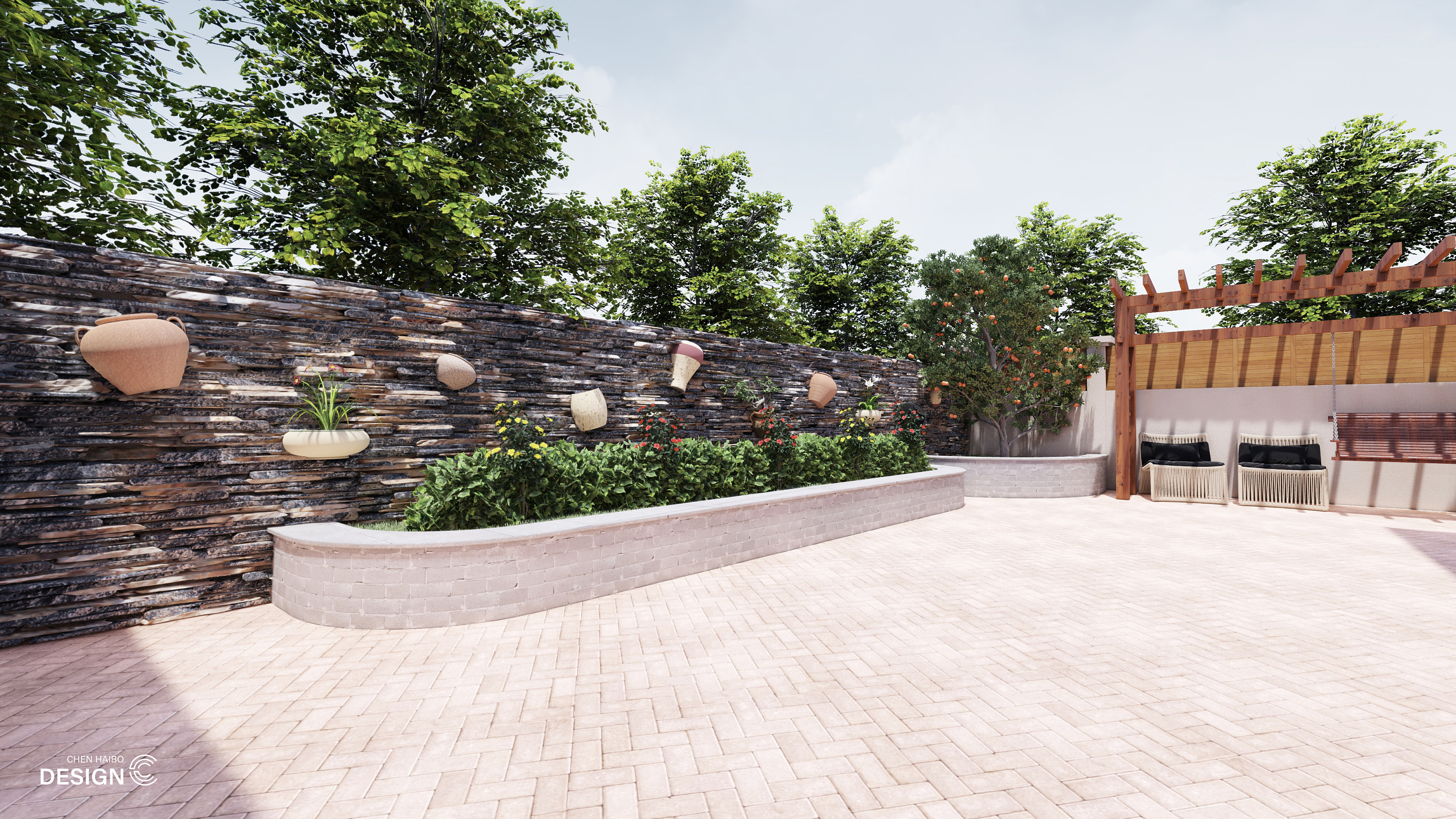 别墅景观二|空间|景观设计|西红柿小牛仔 - 原创作品 - 站酷 (zcool)