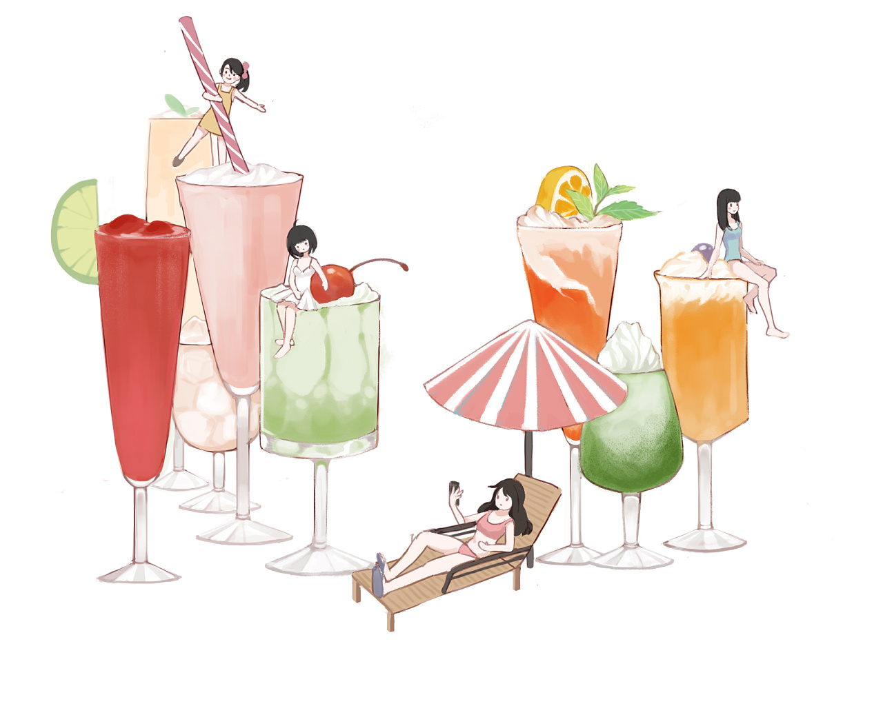mojito|插画|创作习作|zero海竹孤 - 原创作品 - 站酷 (zcool)