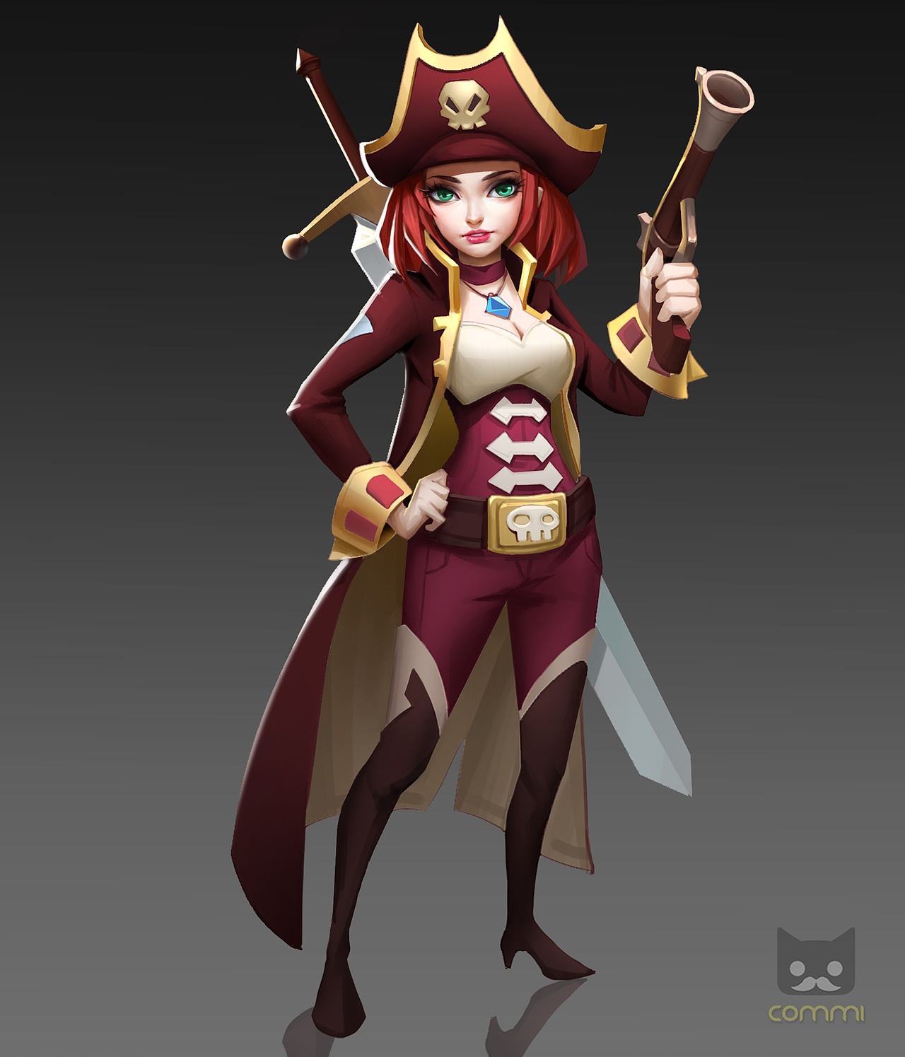 欧美q版设定-海盗系列|插画|游戏原画|厦门commi_原创作品-站酷(zcool