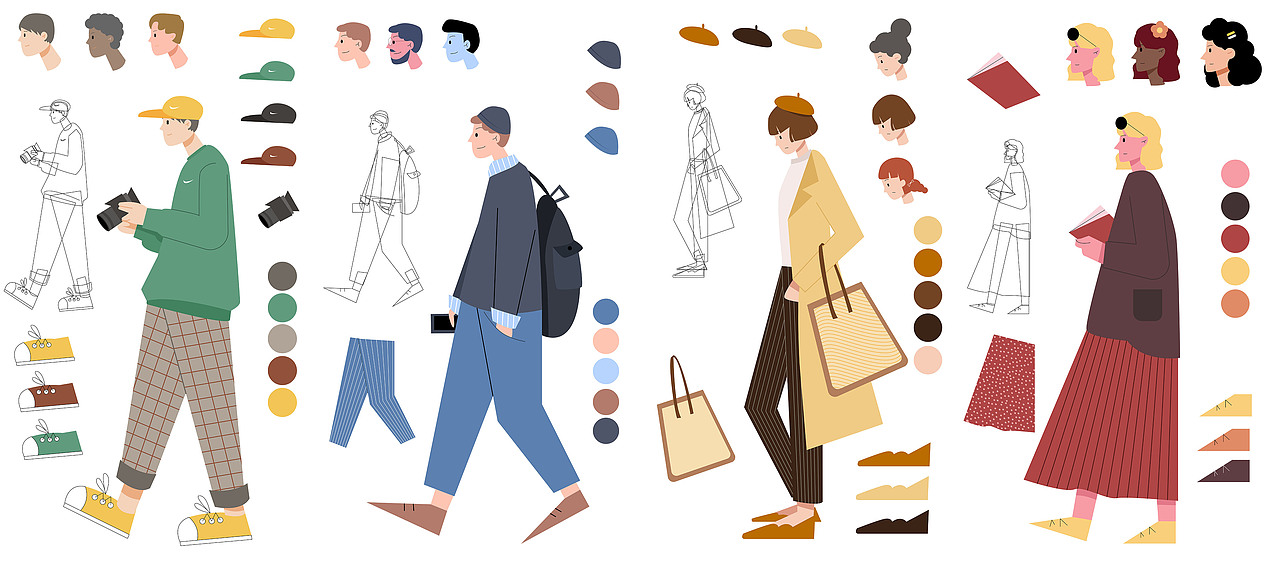 AI人物设计（图ZMjIxMDM4MTM2） - 商业插画 - 站酷设计师IRENE嘎嘎原创素材 - 站酷ZCOOL