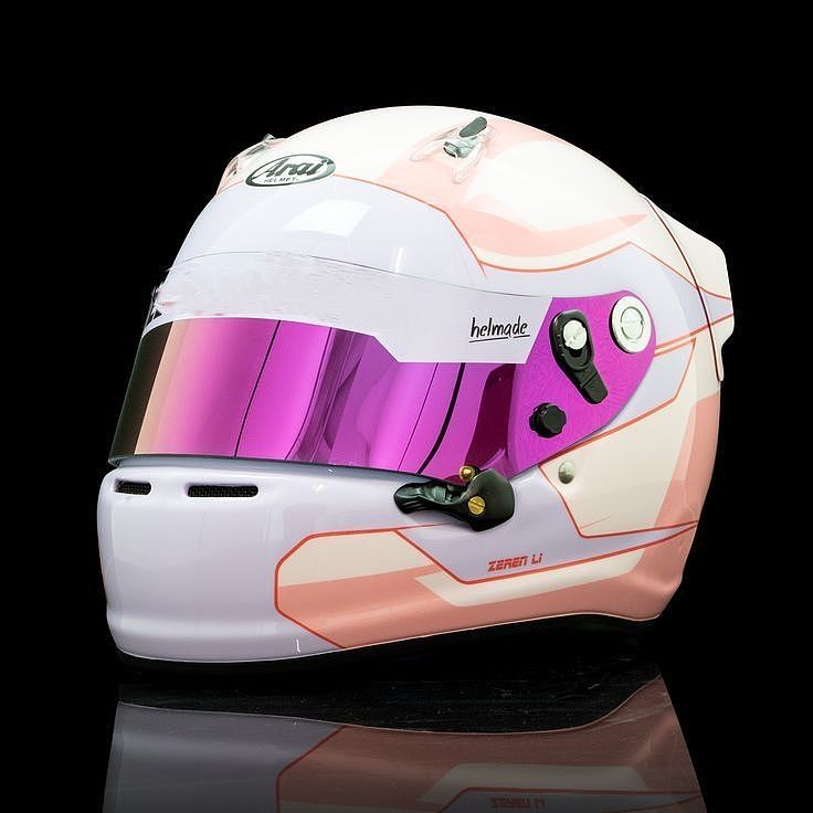 【头盔涂装】拼色&线条-粉色系头盔涂装改色