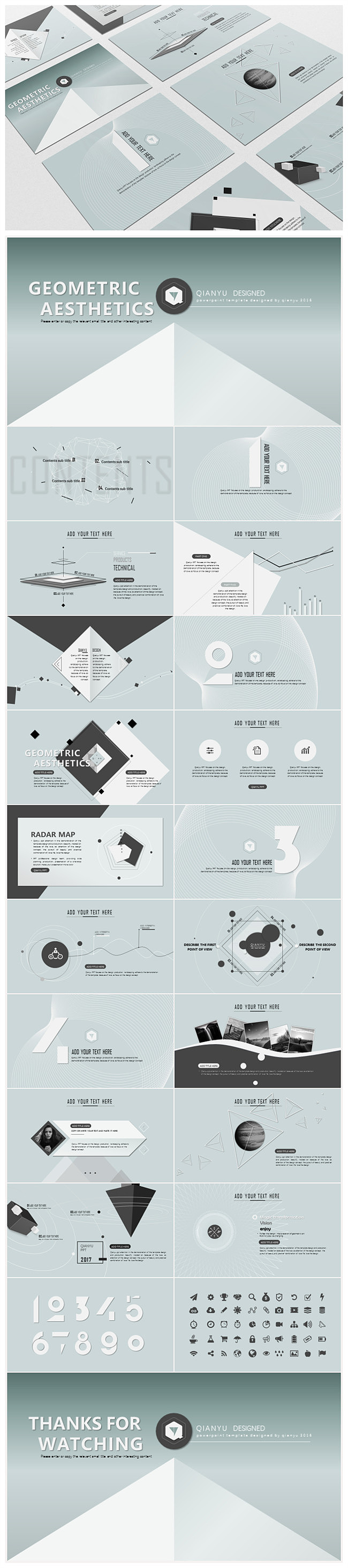 【浅语出品】极简创意几何美学演示模板（图ZNTg0NzU5MDQ=） - PPT/Keynote - 站酷设计师浅语PPT原创素材 - 站酷ZCOOL