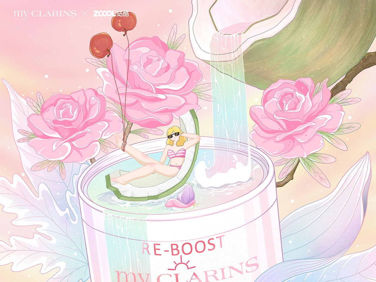 #my CLARINS寻找天然好食肌#（图ZMjk1MDM4NTE2） - 海报 - 站酷设计师郭叽叽原创素材 - 站酷ZCOOL