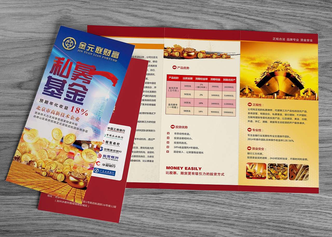理财-三折页（图ZMzQwNzE4MDQ=） - 宣传物料 - 站酷设计师金愚儿原创素材 - 站酷ZCOOL