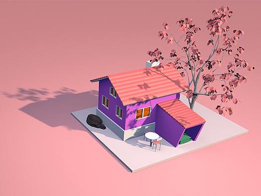 C4D视觉分享-白无常课程作业来啦