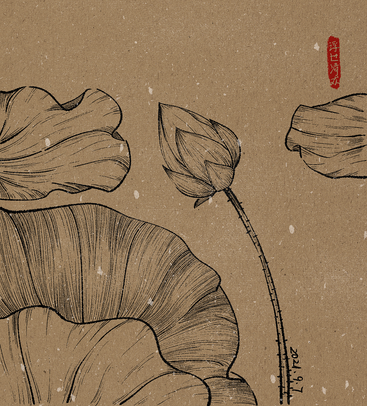 荷花（图ZMjcwMTc4ODc2） - 创作习作 - 站酷设计师昔伶舟原创素材 - 站酷ZCOOL