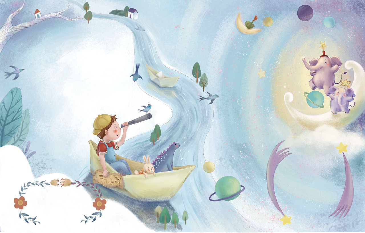 和风细雨 儿童插画杂志内插（图ZMjc3Mjc2MTU2） - 儿童插画 - 站酷设计师插画联盟原创素材 - 站酷ZCOOL