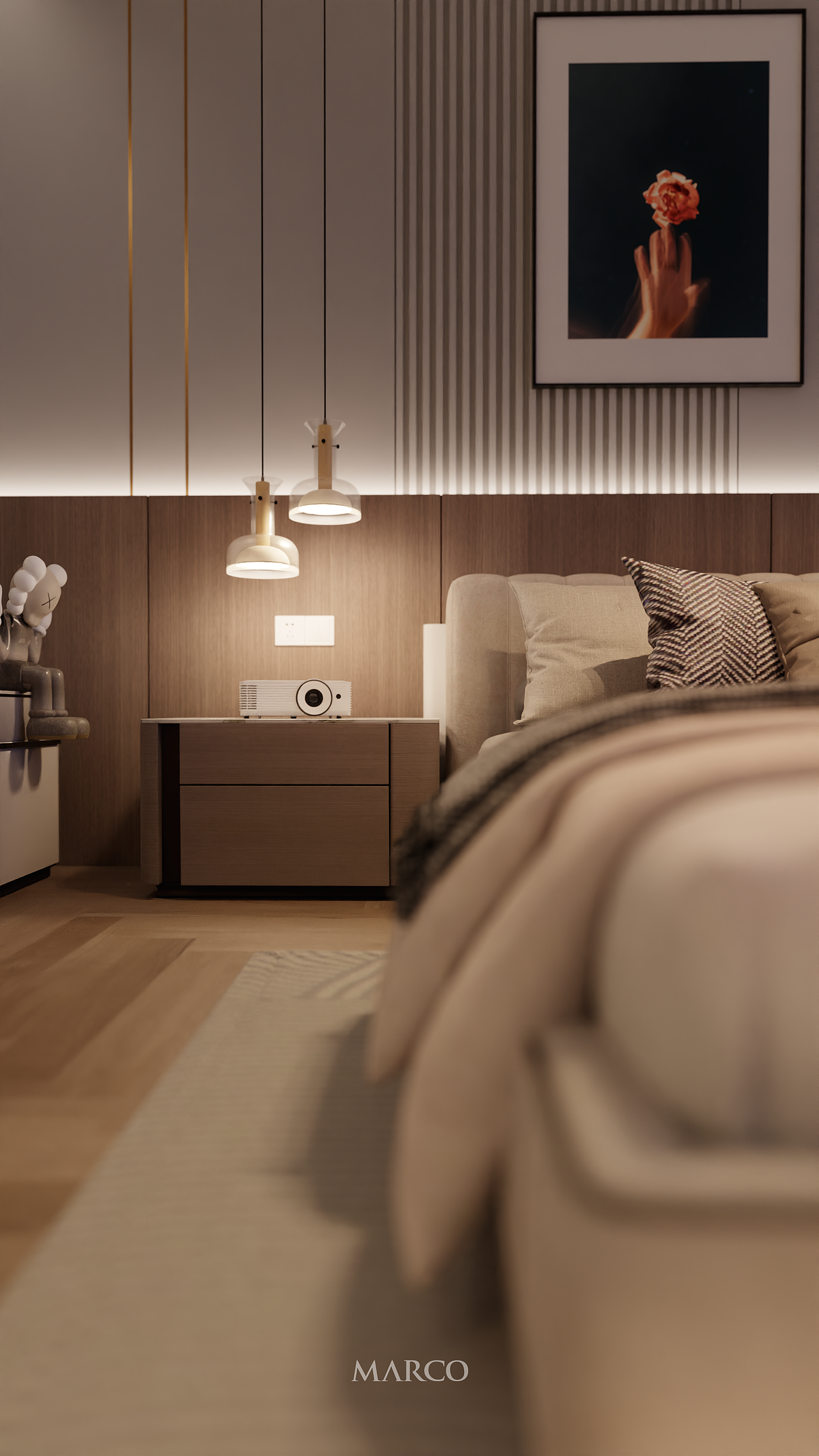 现代卧室渲染 - Blender室内动画