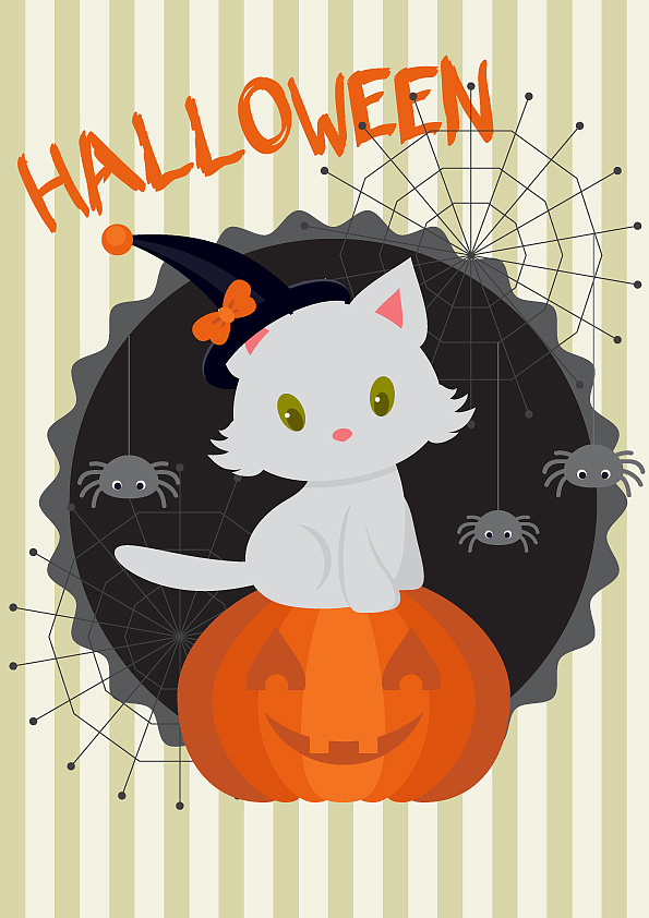 【临摹】万圣节猫咪