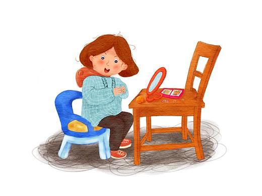 点滴生活——记录于2020年春节，臭美小妞（个人主页-ZNDg3NzUwMjA=） - 儿童插画 - 站酷设计师CeciliaXJ原创素材 - 站酷ZCOOL