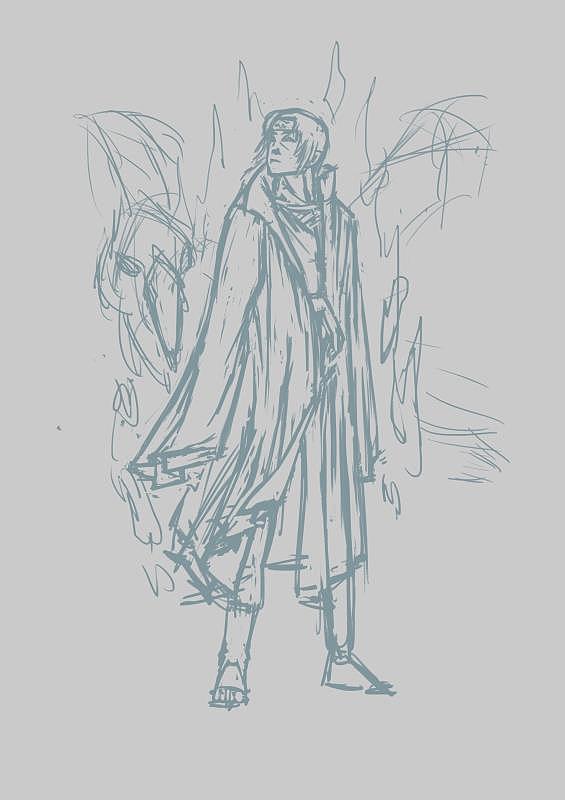 宇智波鼬中国风同人语插画