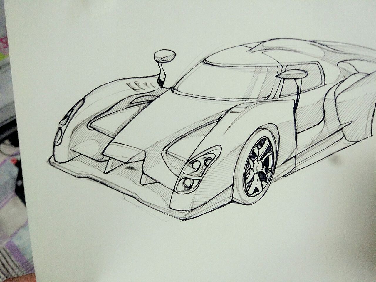 最近画的一些汽车手绘