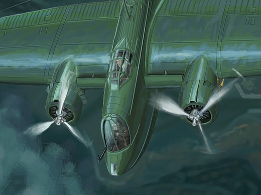 马丁b-10b轰炸机(马丁139wc)远征日本九州