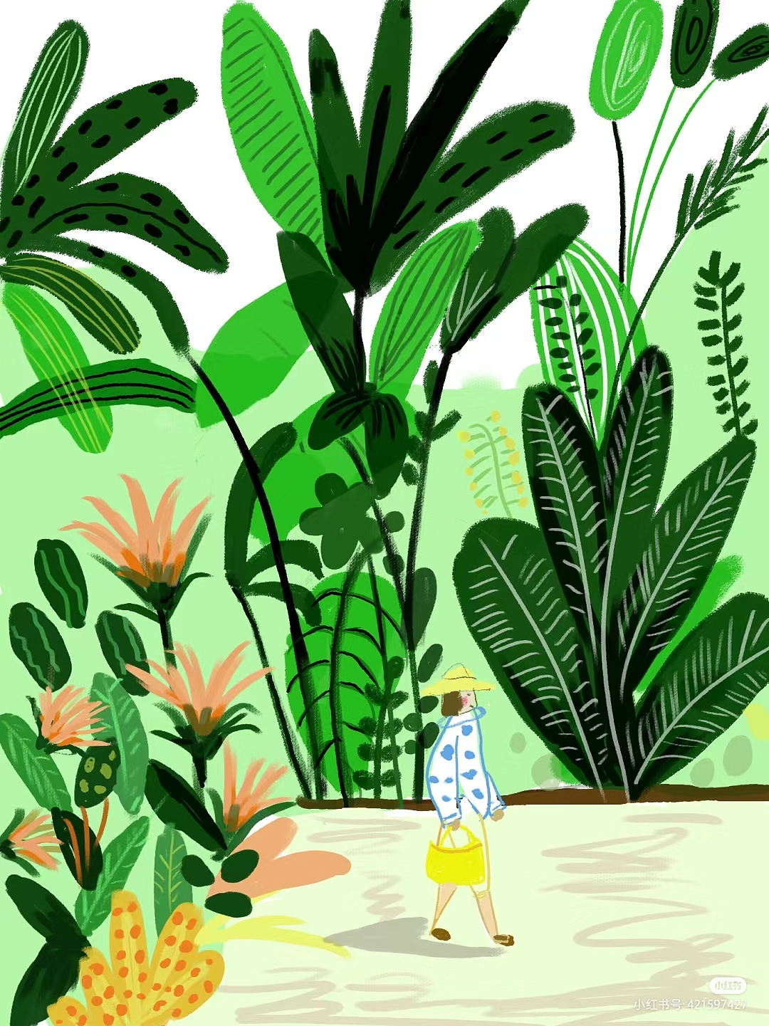 我的插画作品集,风格抽象