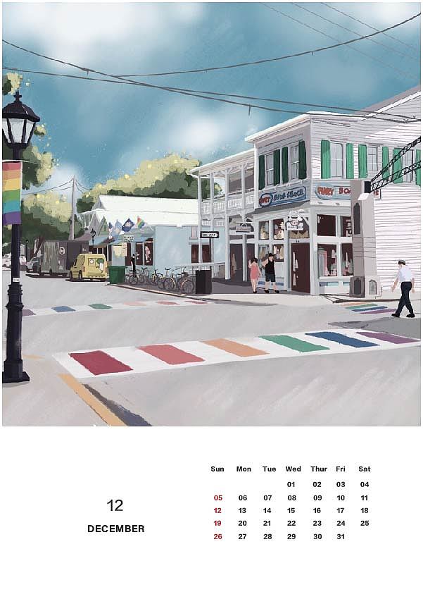 旅行风景日历设计