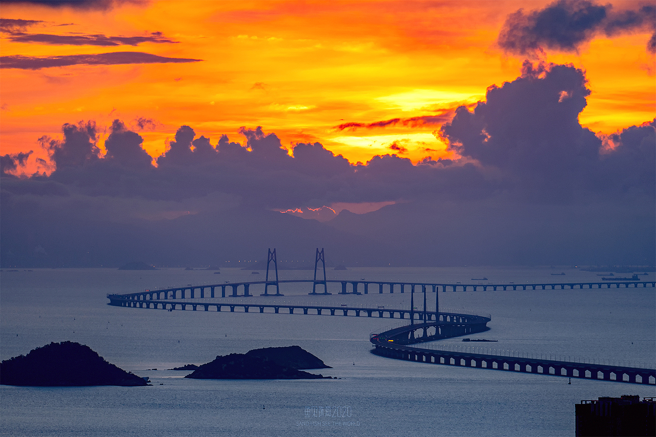 伶仃洋巨龙-港珠澳大桥（图ZMjE4NjczNDc2） - 风光摄影 - 站酷设计师逐日的沙鱼原创素材 - 站酷ZCOOL