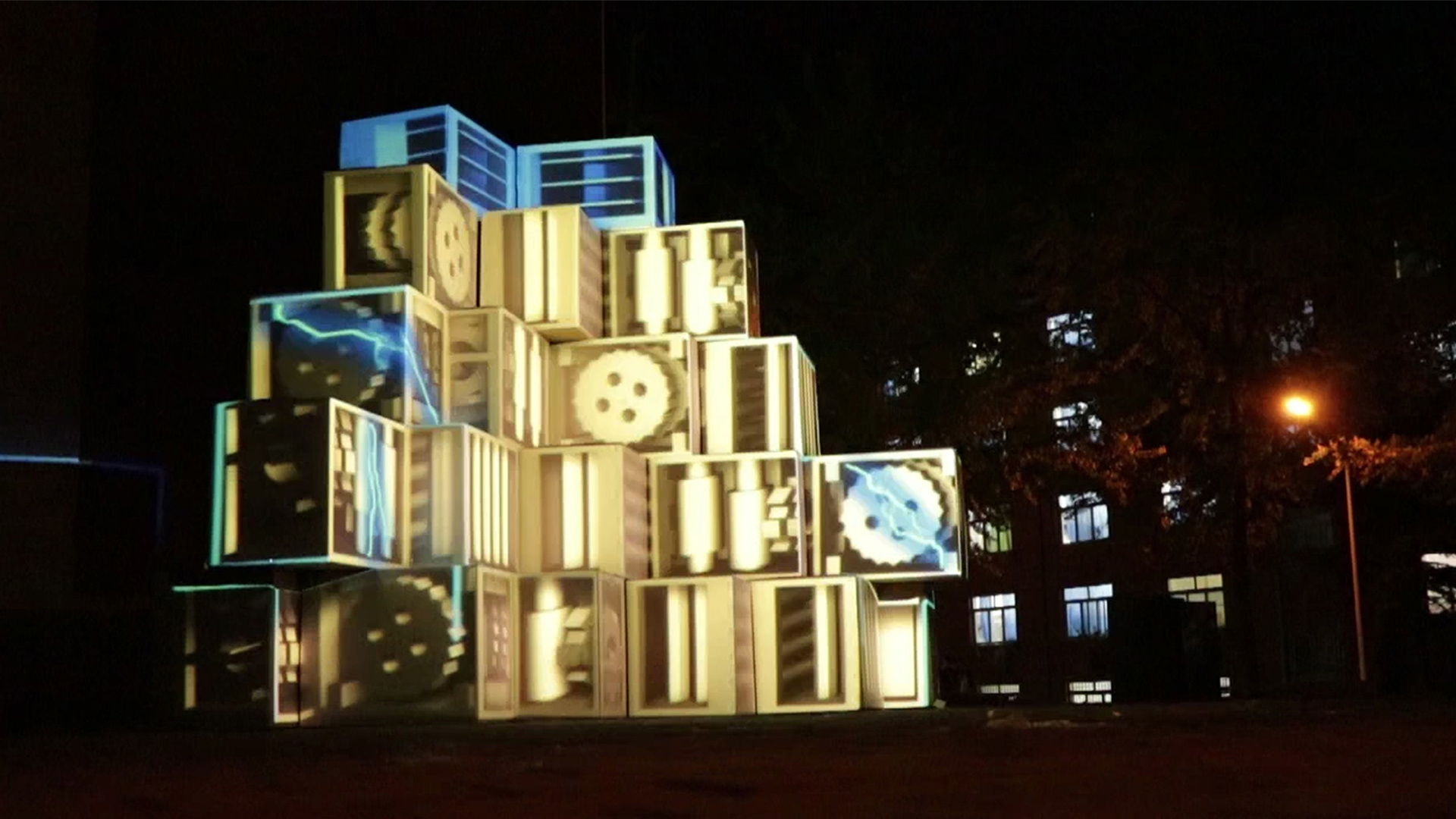 boxes 光影艺术装置雕塑投影