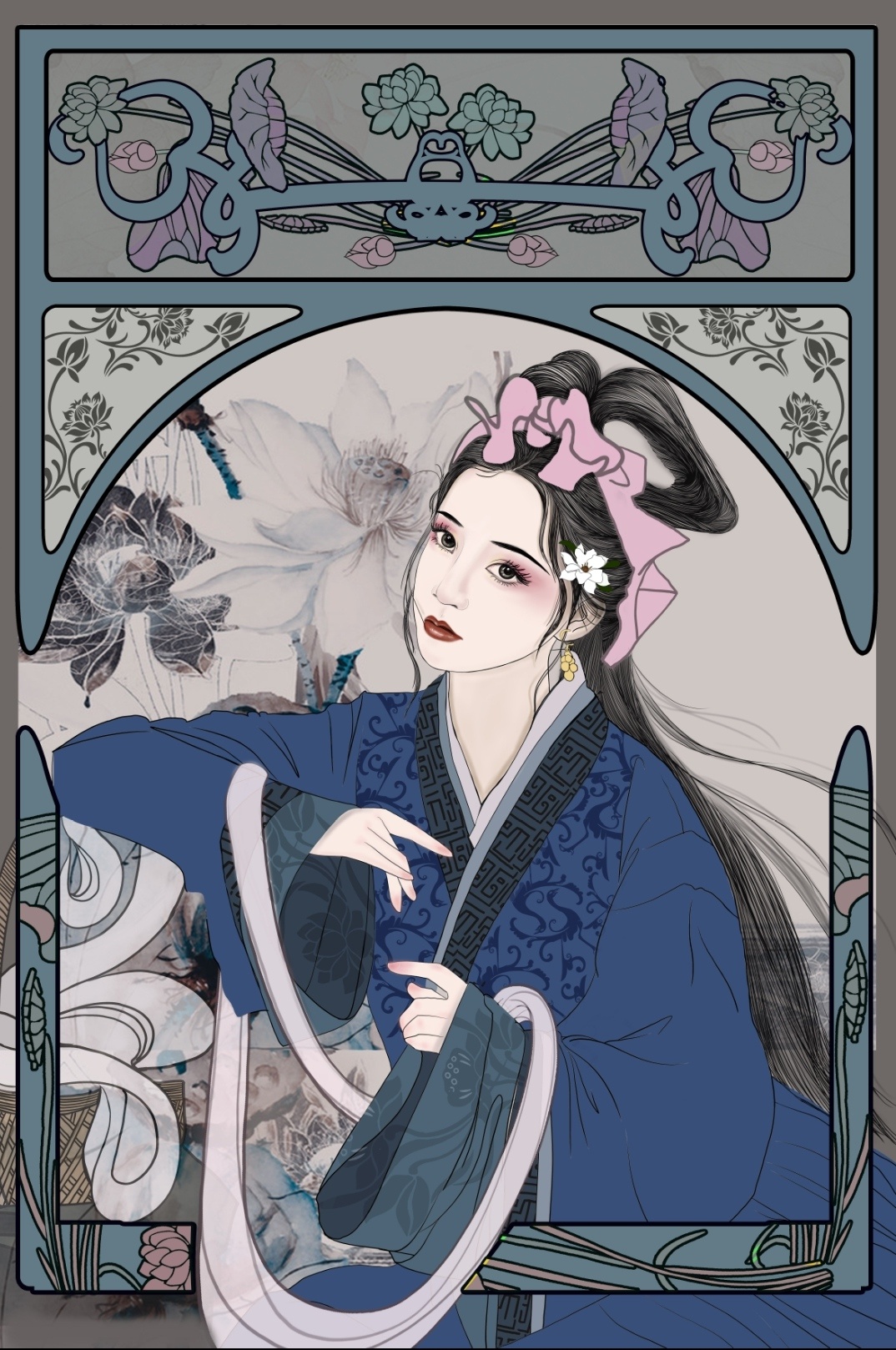 四大美人|插画|商业插画|团子丫_原创作品-站酷zcool