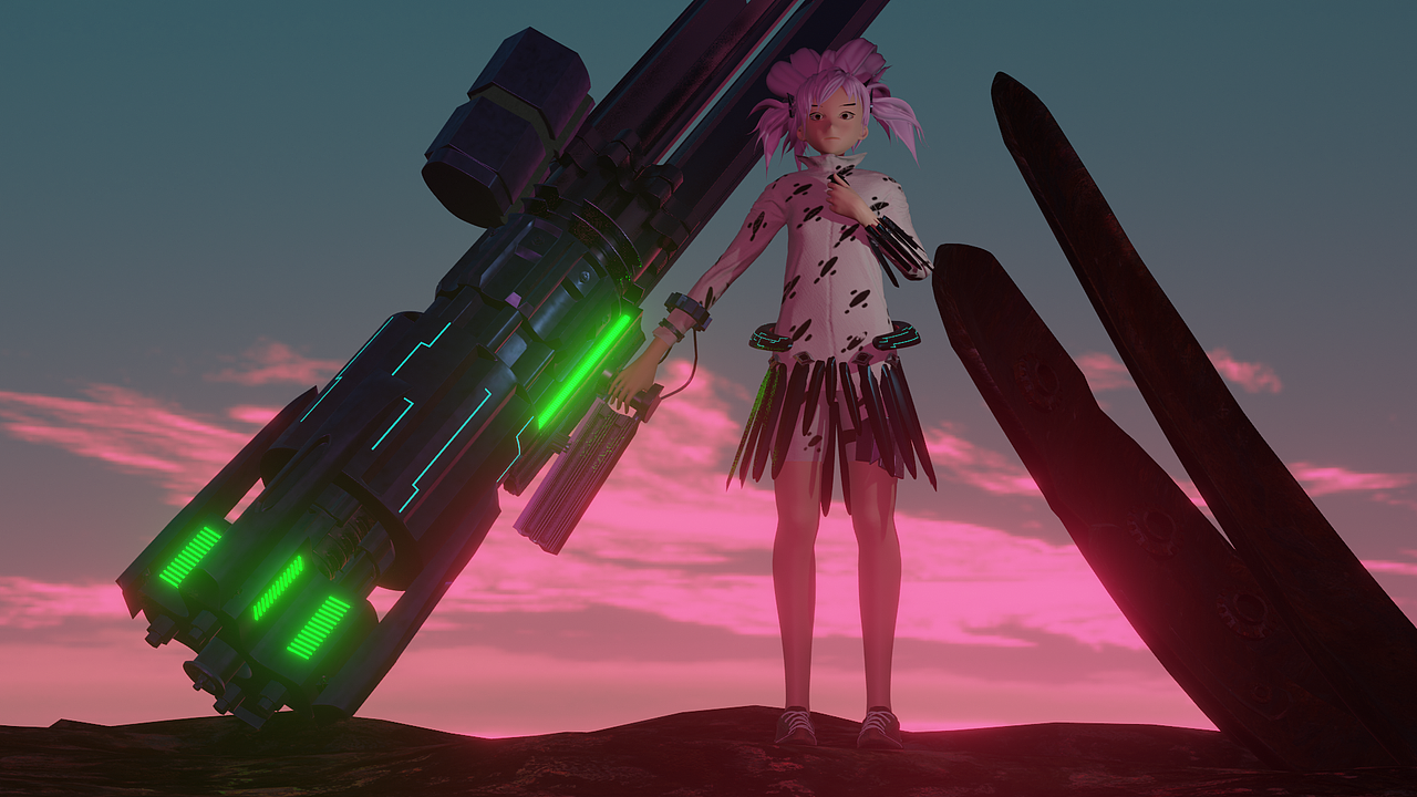 作为一个红色警戒心灵终结的粉丝,我将焚风的创始者芸如用blender做了