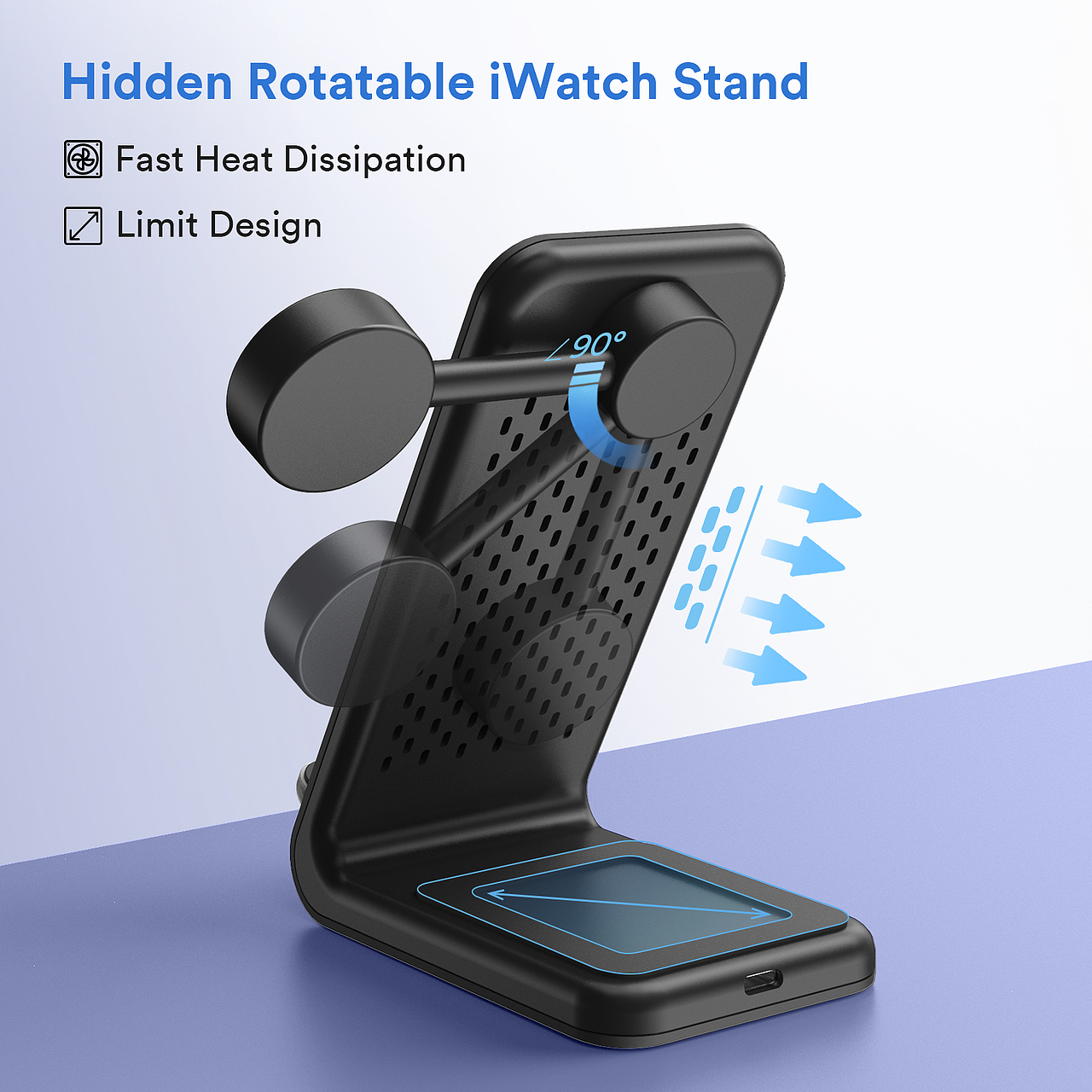 产品渲染/亚马逊设计/无线充渲染