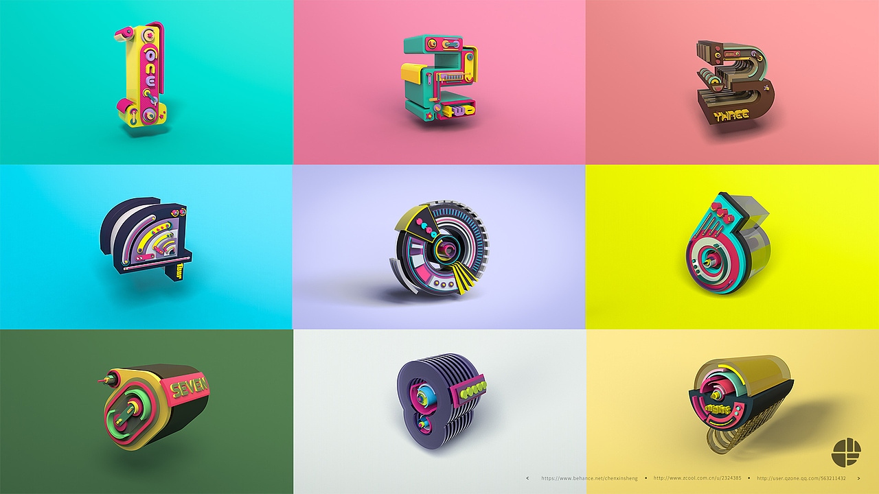 Numbers（图ZNTg0MDUxNzY=） - 其他三维 - 站酷设计师HINSON新生原创素材 - 站酷ZCOOL