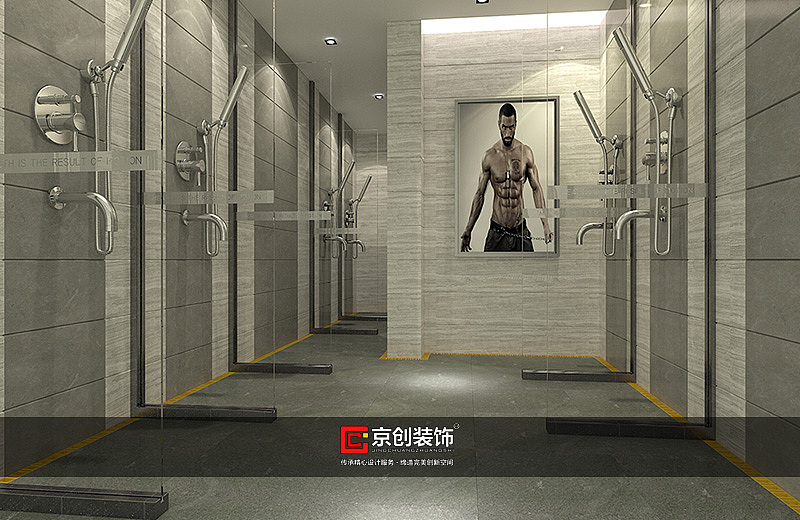 郑州健身房装修_京创装饰5000平米健身房装修