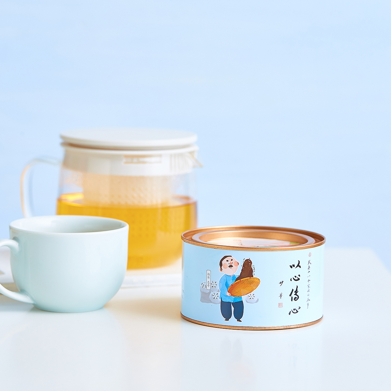 诚茶馆包装插画