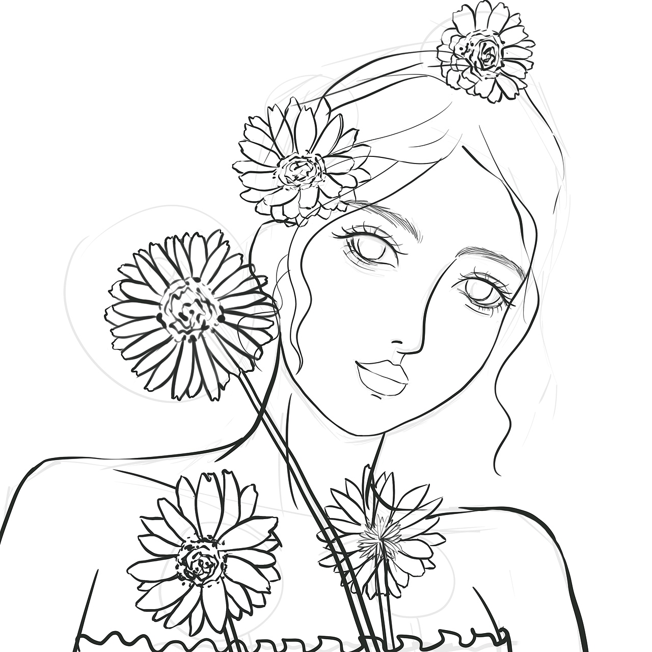 半厚涂女生头像