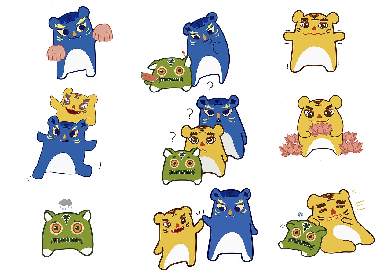 布虎IP形象表情包（图ZMzM4MTE5MTM2） - IP形象 - 站酷设计师吸猫达人原创素材 - 站酷ZCOOL