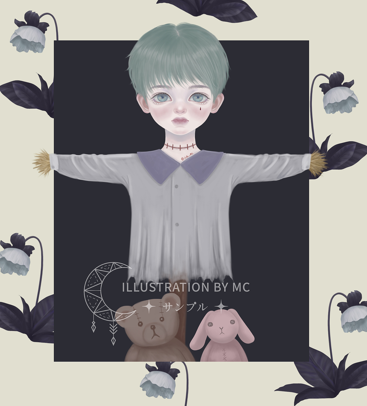 伊藤润二同人插画（图ZMjQ3ODA5ODg0） - 创作习作 - 站酷设计师小丸_MC原创素材 - 站酷ZCOOL