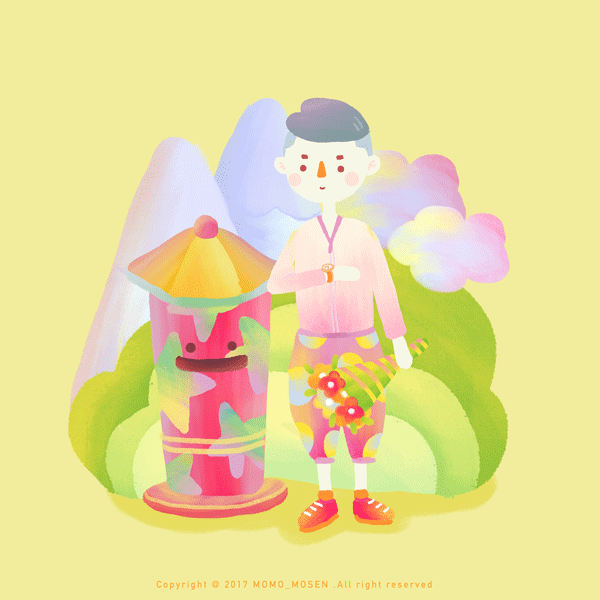 《萌幻小街》系列插画（图ZOTUxNDg5ODQ=） - 创作习作 - 站酷设计师momo_mosen原创素材 - 站酷ZCOOL